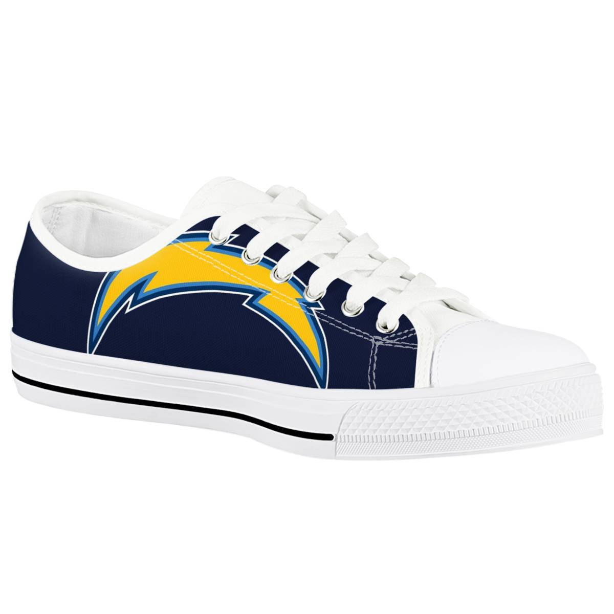 Women's Los Angeles Chargers Low Top Canvas Sneakers 003